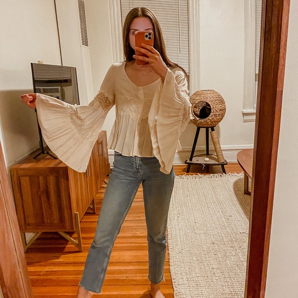 Gypsy Warrior Tops - Gypsy Warrior Bell Sleeve Woven Top